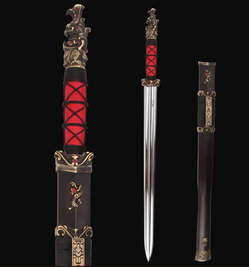 Chinese Famous Swords antique Zhou Yu's sword folded steel sharp edge for home decoration handmade