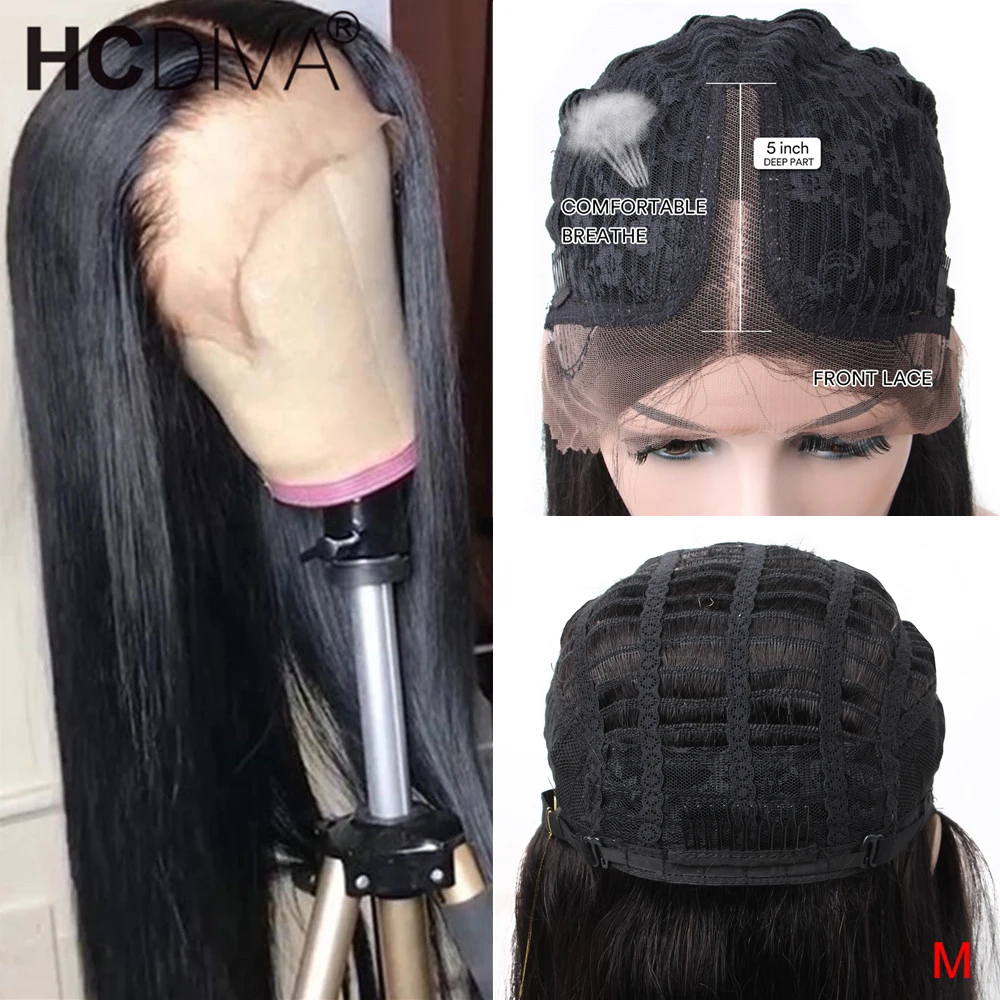 13-1-Lace-Part-Wig-Straight-Human-Hair-Wig-For-Black-Women-150-Brazilian-Remy-Hair - 副本
