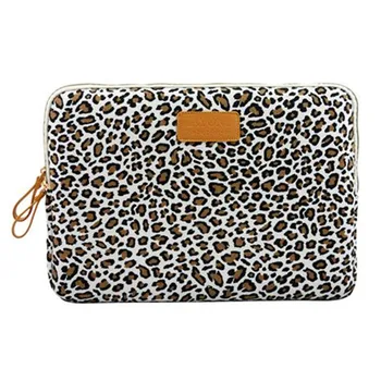 

Canvas Laptop Sleeve Leopard Print 8 10"12"13"13.3"14"14.1"15"15.4"15.6" PC Case Pouch Notebook Bag Liner Sleeve