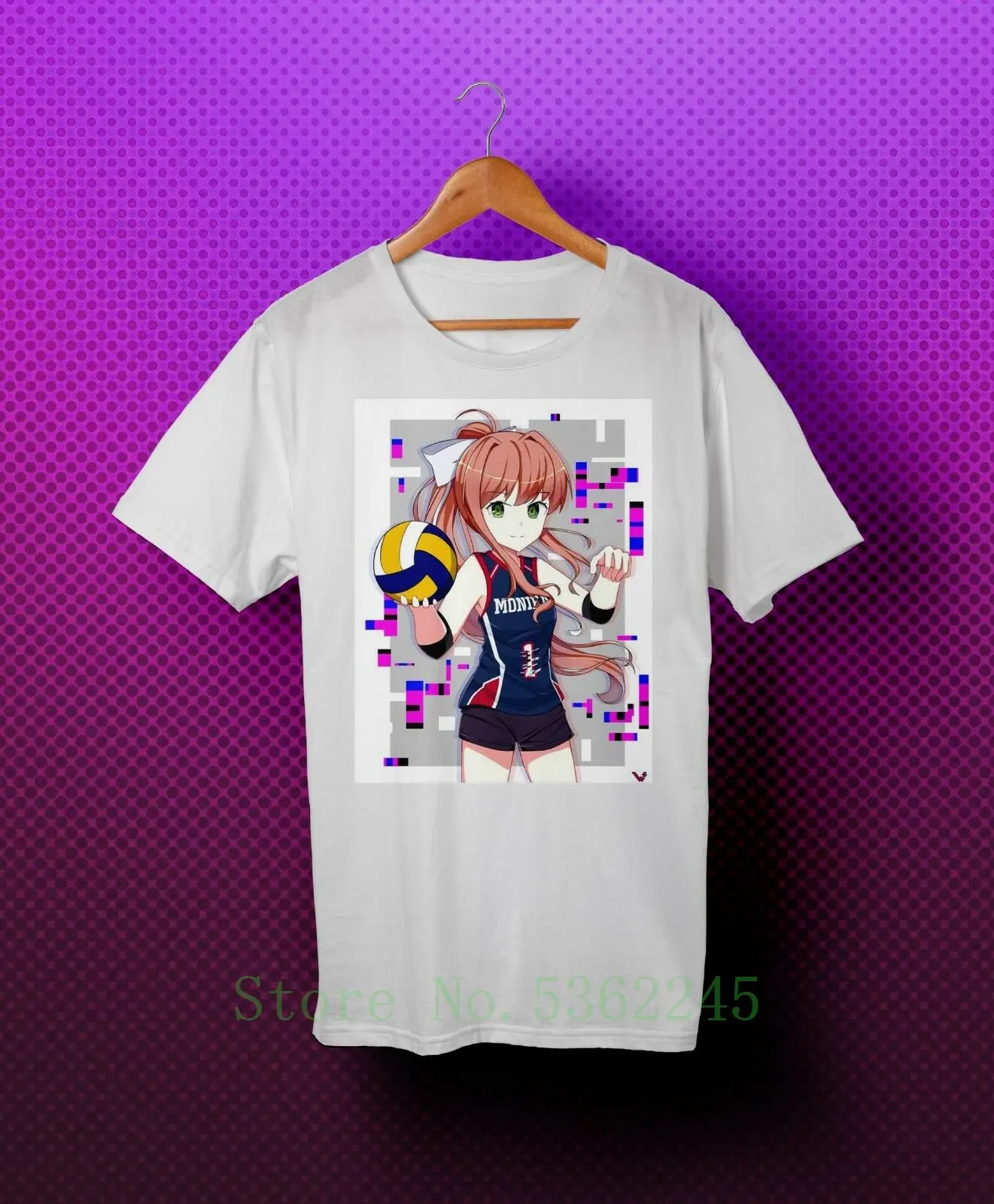 Monika Doki Doki Club Literature Jacksepticeye White Tee Fashion T