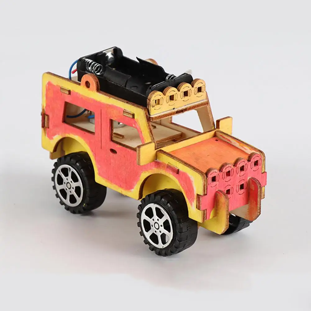 Kuulee DIY робот мини-игрушечный автомобиль комплект подвижный джип форма игрушка обучающая хобби автомобиль набор игрушка