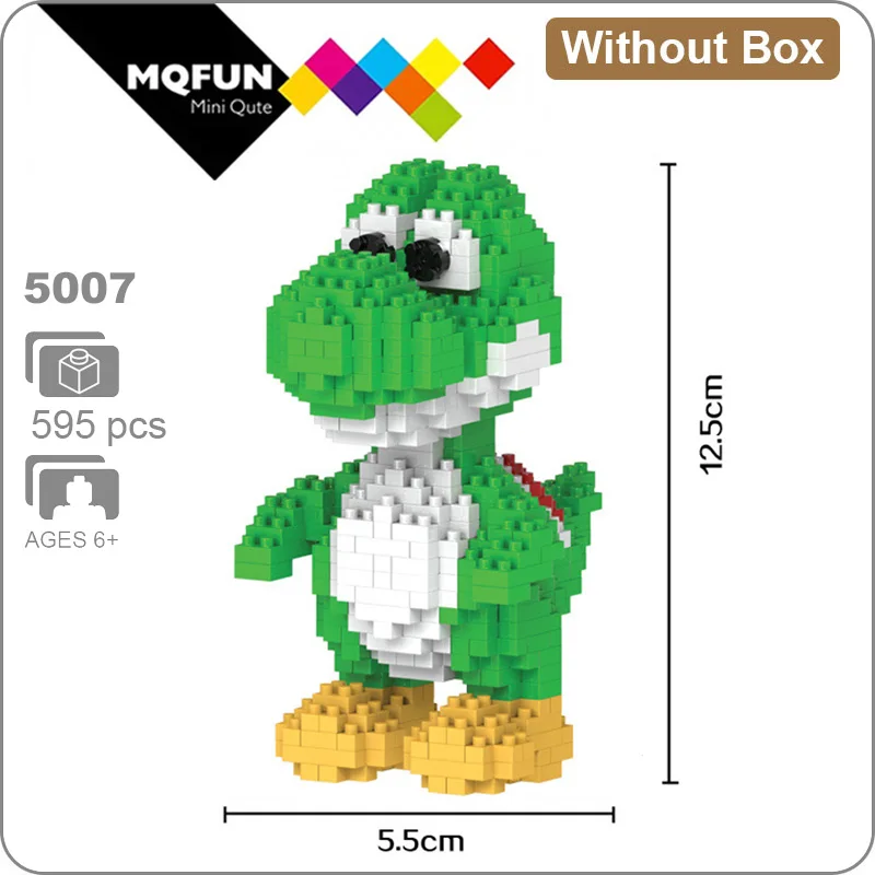 HC мультфильм Супер Марио Йоши Toad Wario Bowser принцесса пластиковые строительные блоки кирпичи игры DIY 3D сборки модель обучающая игрушка - Цвет: HC 5007 Without Box