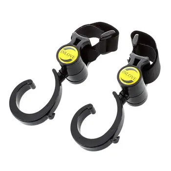 

Stroller Clip Bag Clip Universal hook rotates 360 ° Black