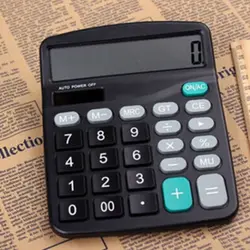 Домашний калькулятор приведенный в действие для офиса на солнечных батареях/Батарея 12-разрядный калькулятор Экран кнопки для рабочего
