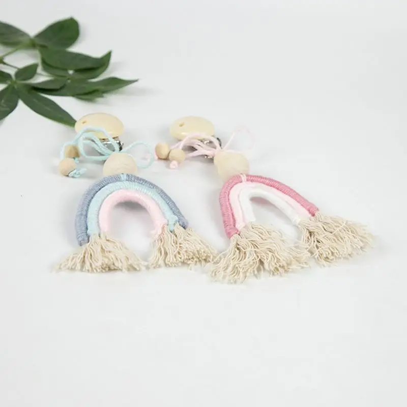 Детские деревянные крючком Прорезыватель для зубов DIY Изготовление ювелирных изделий соска клип кулон