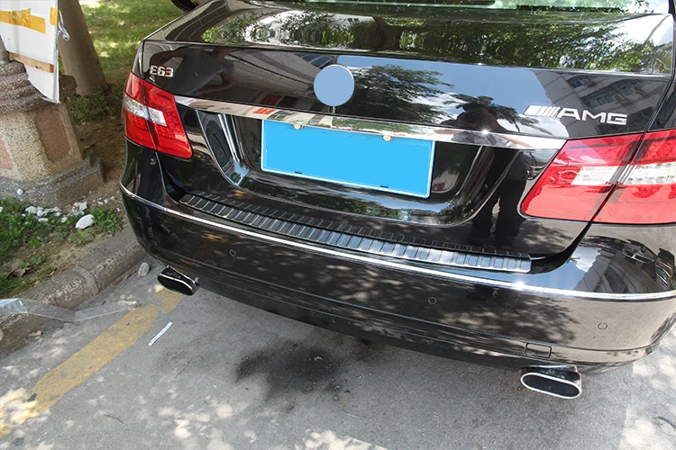 Для Mercedes Benz W212 E180L E200L e26262626262626обобобобобобобобобобобобобобобобобобобобобобшивка заднего бампера из нержавеющей стали для Mercedes Benz W212 E180L E200L E260L E260L E300L 2010