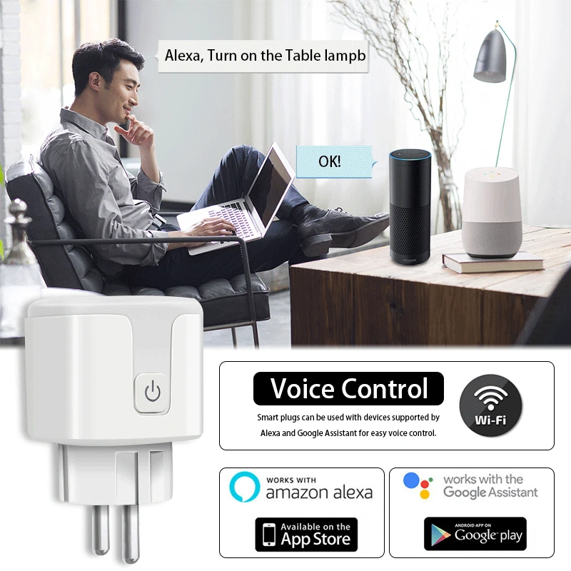 WiFi Ʈ ÷ EU 16A 20A Ʈ  (  Ÿ̹  ) Tuya Smart Life APP Control For Alexa Google Home
