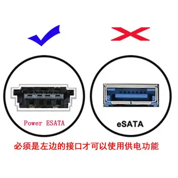 

With power supply USB3.0 to eSATA converter USB2.0 3.0 to power eSATA easy drive wire cable100cm u3-008