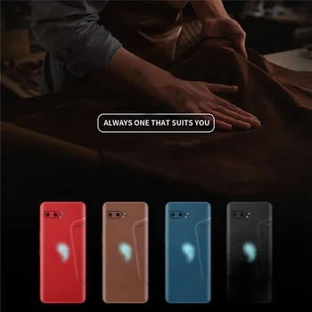 

Leather Protective Case for ASUS ROG Phone II 2 / ZS660KL Protector Film Sticker Housing Shell Hollow-out Design