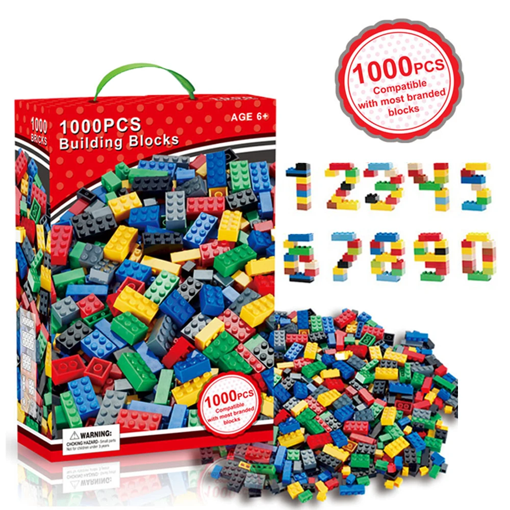 1000 шт. строительные блоки для города наборы DIY сборки кирпичи развивающие игрушки для детей мальчиков творческие объемные наборы рождественские подарки