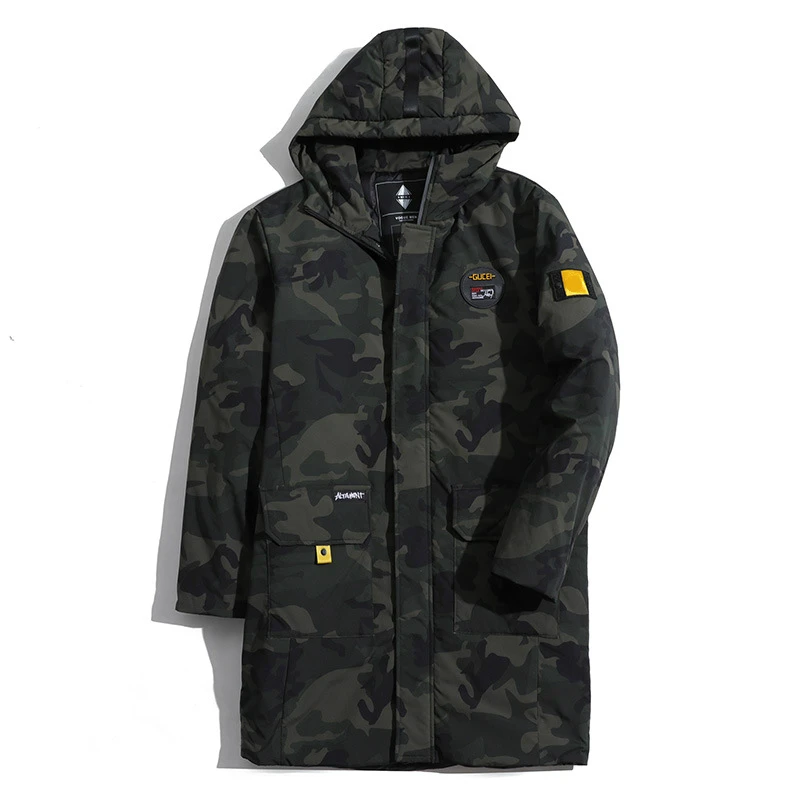 Новинка, парка размера плюс 6XL 5XL, Мужская зимняя длинная куртка, Мужская Повседневная Толстая хлопковая стеганая куртка, Мужская Камуфляжная парка с капюшоном, мужская куртка