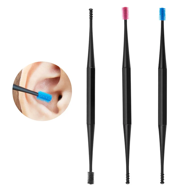 Silicone Ear Wax Removal Tool Soft Spiral Earwax Double Head Washable Pick Cleaning Plugs Hearing Aid Care Tools | Красота и здоровье