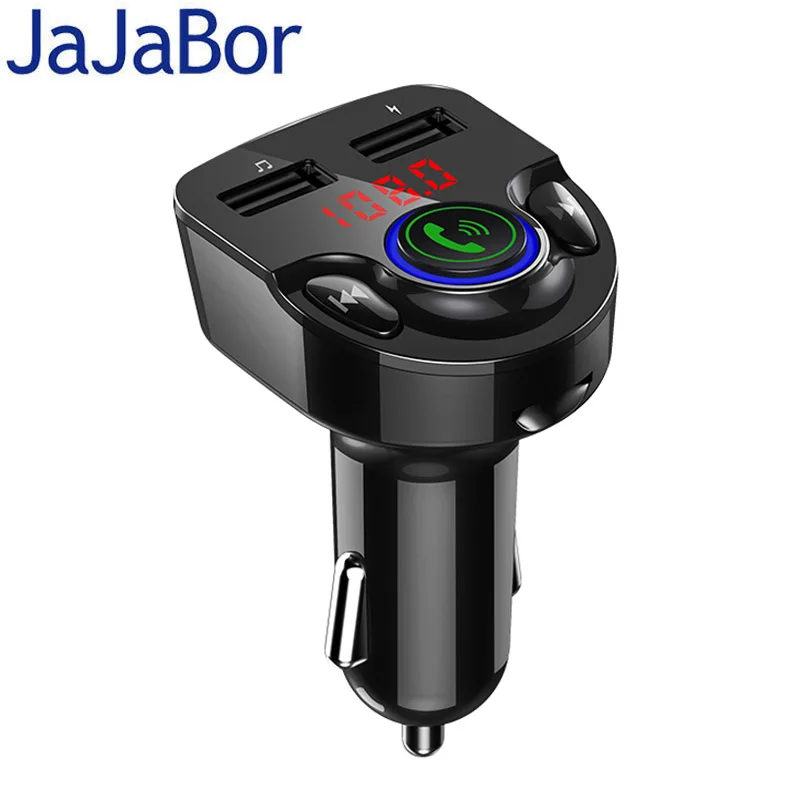 JaJaBor Bluetooth 5,0 автомобильный комплект громкой связи fm-передатчик музыкальный mp3-плеер двойной USB Автомобильное зарядное устройство TF карта USB флеш-накопитель воспроизведение