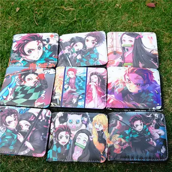 

Anime Demon Slayer: Kimetsu no Yaiba Kamado Tanjirou Nezuko ZenitsuCoin PU Leather Wallet Purse Bag Holder Layer Cool Hot 9style