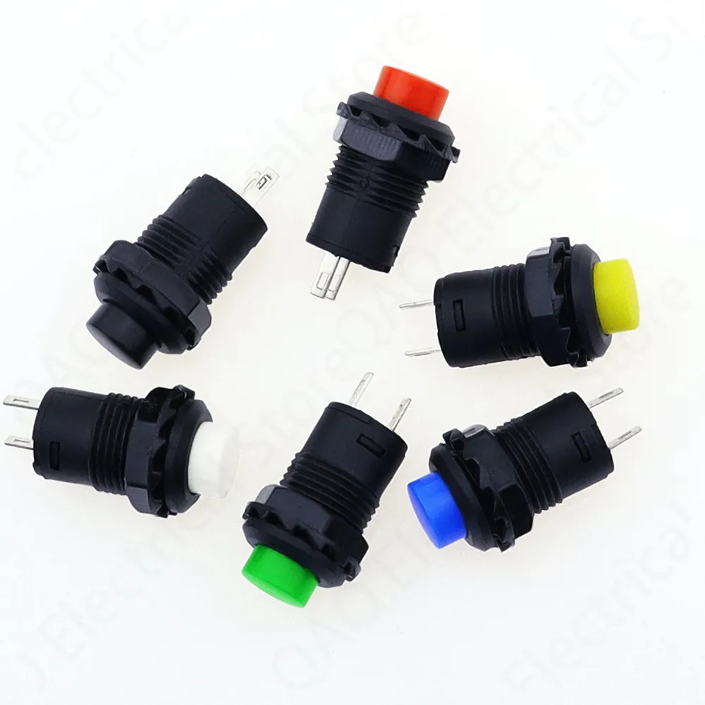 10Pcs Ds-228 On / Off Chiusura A Scatto O Momentaneo Interruttori A Pulsante Bloccaggio Cruscotto Auto Cruscotto Barca 12V Ds-428