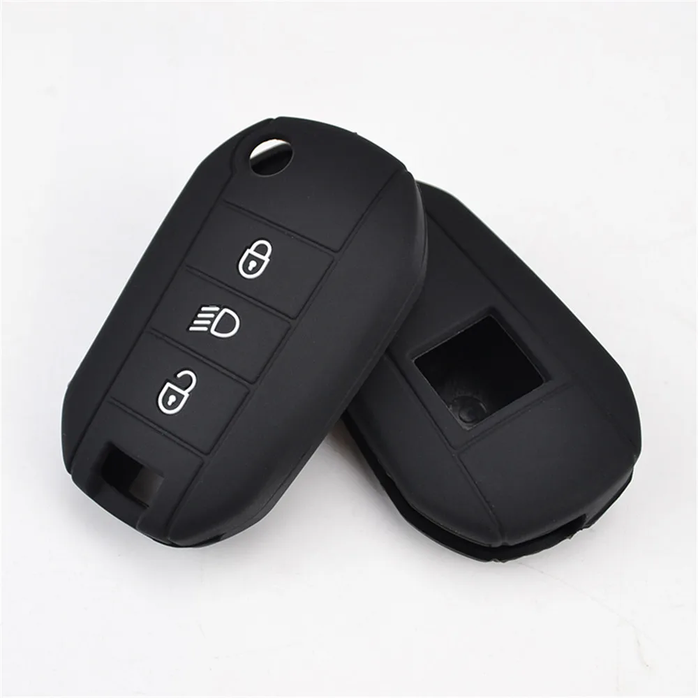 Silicone Remote Key Case Fob Cover Skin Holder For Peugeot 208 2008 308 3008 508 408 307 4008 for Citroen C3 C4 C5 C6 C8 key case key case cover remote control case cover