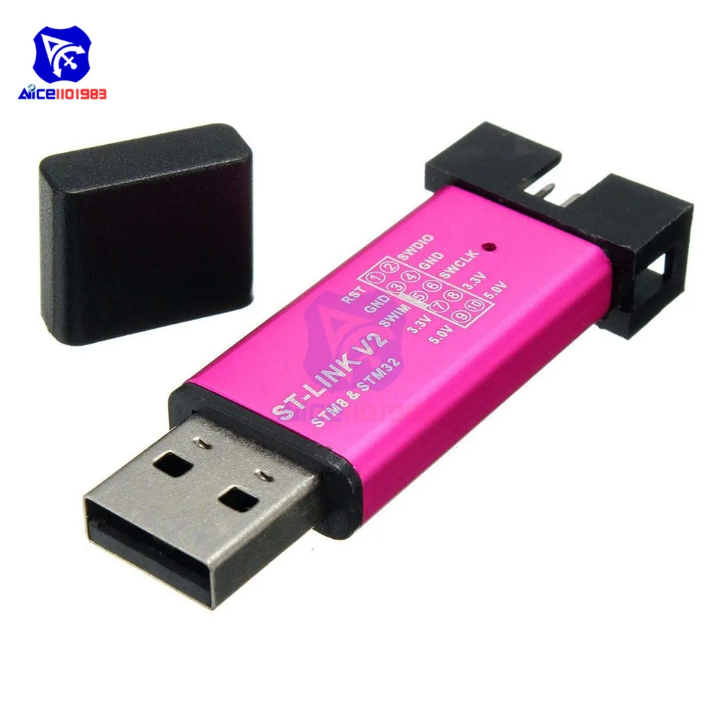 Программирующий блок diymore ST Link V2 Shell Mini STM8 STM32 эмулятор загрузчика с кабелем DuPont