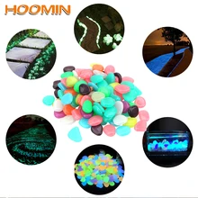 100 шт./упак. светящиеся камни искусственные для дорожки аквариума сад ярд светится в темноте сад PebblesRock светящиеся камни