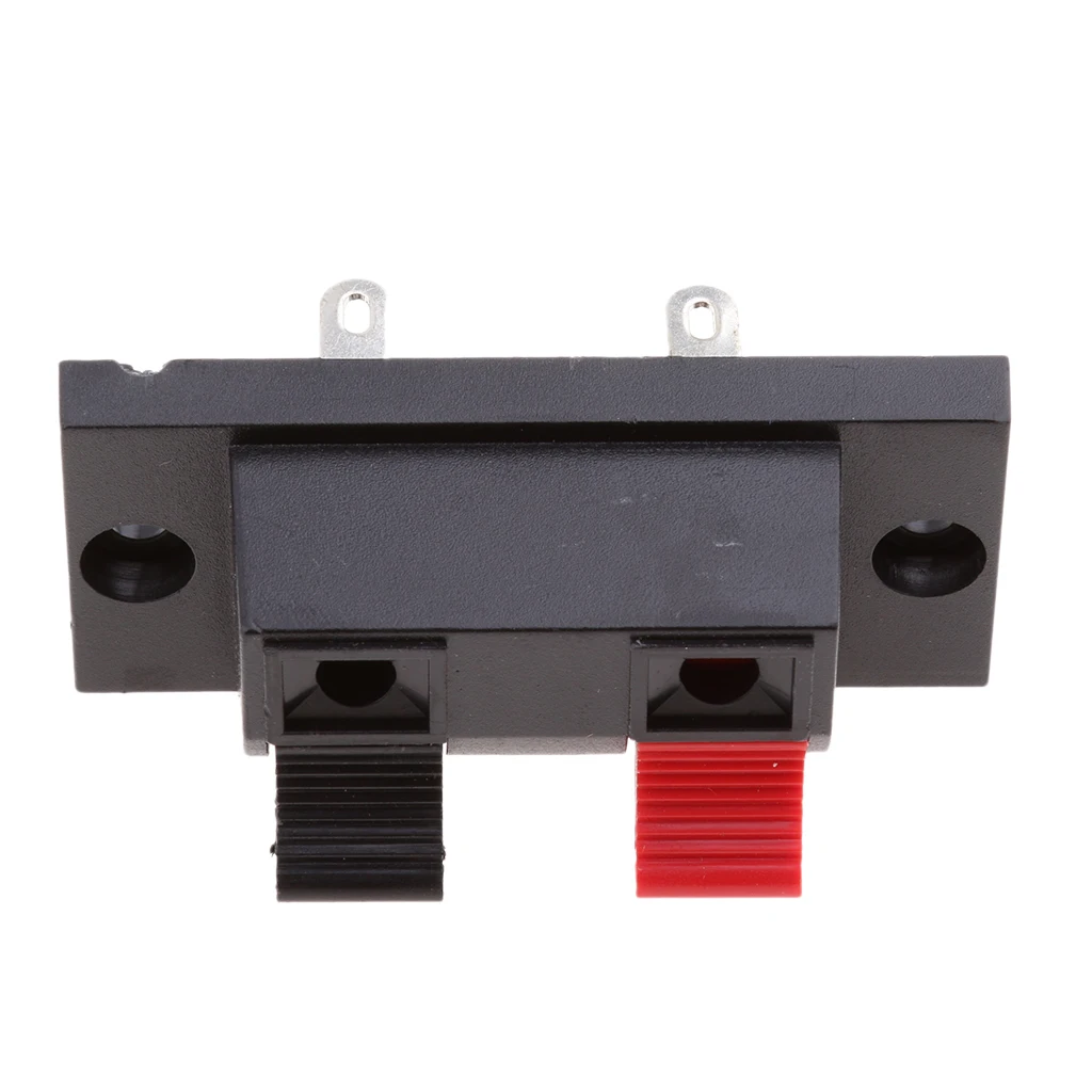 10x 2 Positions Push In Jack Spring Load Audio Speaker Terminals Panel Connector