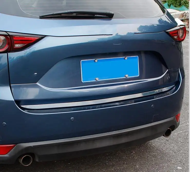 스테인레스 스틸 외관 Mazda CX-5 CX5 2013 - 2020 후면 트렁크 테일 게이트 하단 뚜껑 스트립 스트리머 커버 트림 액세서리