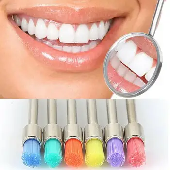 

100Pcs Dental Lab Nylon Materials Closure Small Flat Polishing Polisher Brushes Polishing Stain Remove Dentist Product