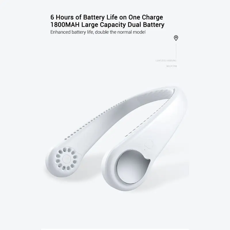 Ventilador Portátil Livre Pequeno Pessoal Mini Usb 1800mah Recarregável Pescoço Molf Mão 4 Cheap Vent.