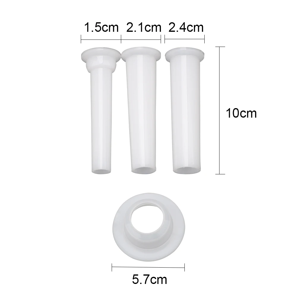 Filling Meat Tubes Sausage Stuffer Filling Tubes With Base 1set Meat Grinder Funnels Nozzles DIY Sausage Maker Funnel Sausage Maker