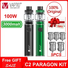 Вейп ручка Vaptio C2/C2 PARAGON 100 Вт 3000 мАч 4 0 мл/8 мл|Системы нагревания