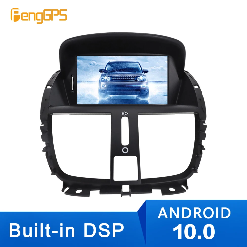 Android 10 0 Радио Стерео GPS автомобильный dvd-плеер для Peugeot 207 2007-2011 2012 2013 2014 навигация