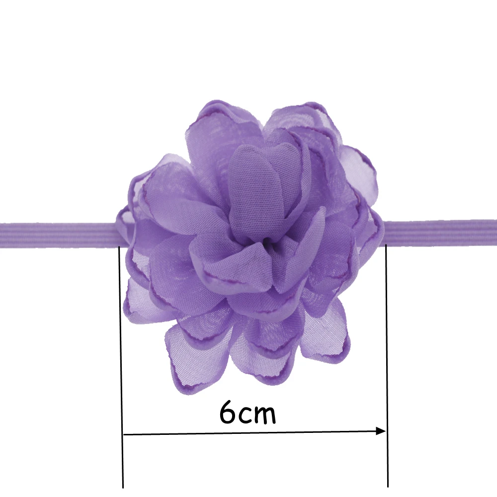 baby headband Chiffon Flowers Headband girls Burning Edge Wedding Decoration DIY Wreath Headwear newborn girls hair Accessories