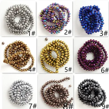 

1mm 2mm 3mm 4mm 6mm 8mm 10mm faceted Rondelle crystal beads glass beads for jewelry making DIY accessories wholesale batch