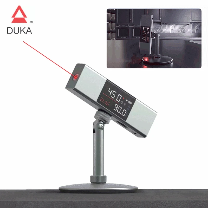 DUKA LI1 2 In 1 Dual Laser Protractor Rechargeable 360° Angle Cast Line Instrument Level Rangefinders Optional 1/4 Bracket | Инструменты