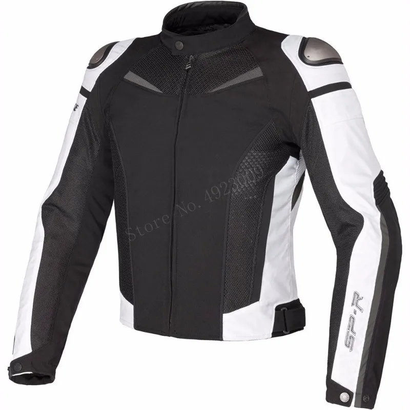 

Titanium Alloy Automobile Race Motorcycle jacket Men Dain Super Speed Textile Motorbike Jacket SP-R With 5pcs Protectors