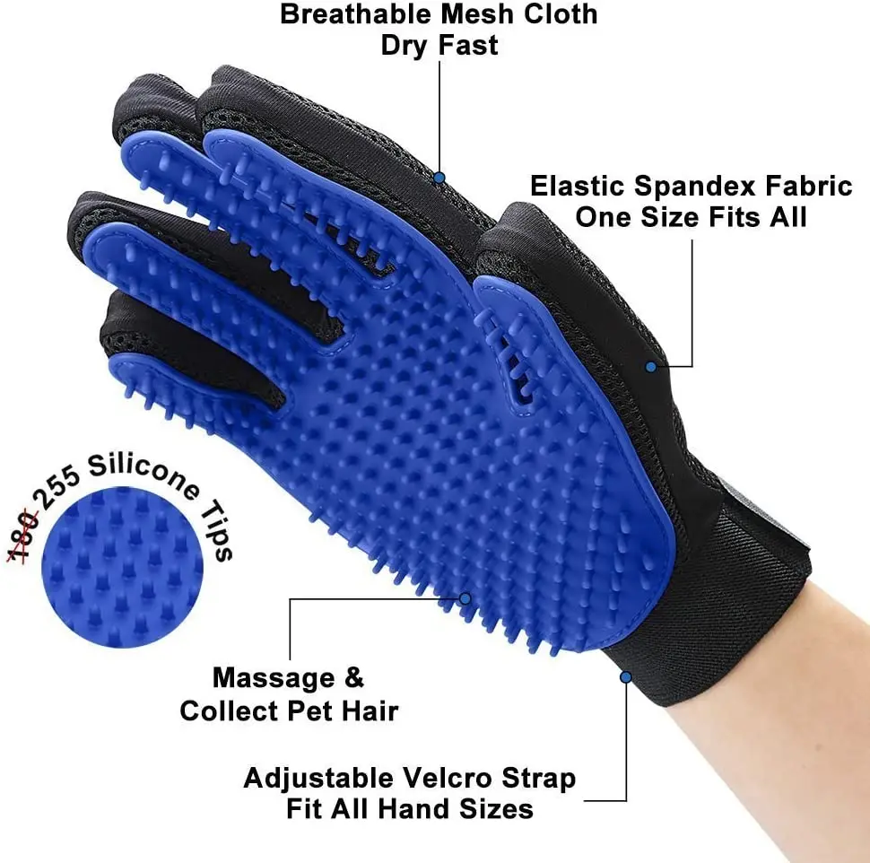 Cat and dog beauty cleaning brush gloves cat toy cat hair removal gloves dog cleaning comfortable hair removal brush pet grooming gloves cat grooming brush cotton gloves pet hair remover gloves