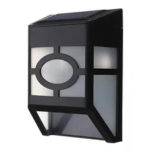 Открытый водонепроницаемый светодиодный садовый светильник на солнечных батареях Украшение настенное крепление 2 светодиодное освещение, лампа наружный пейзаж двора забор#5