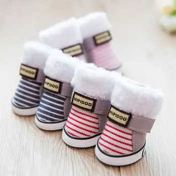 

Pet Dog Shoes Snow Boots Winter Warm Puppy Anti-Slip Dogs Cat Paw Protecters For Small Dogs