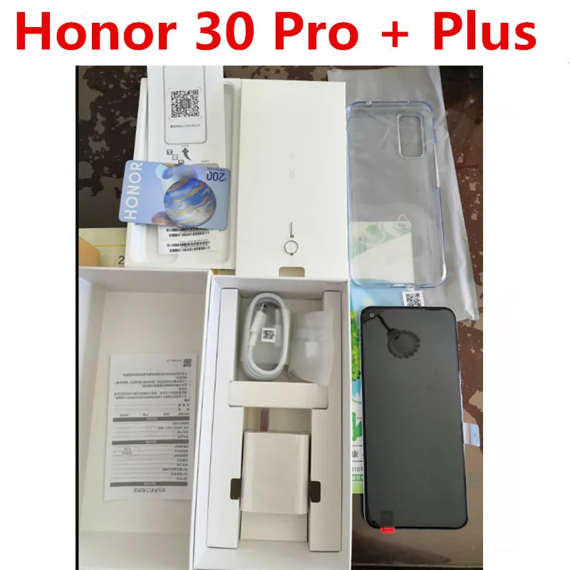 Stock Honor 30 Pro + Plus 5G Smart Phone 6.57" OLED 8GB RAM 256GB ROM 50.0MP 40W Charger+27W Wireless Kirin 990 Android 10.0 | Мобильные