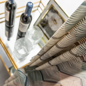 

BIGMUM Brown Texture Geometric Blackout Curtains For Living Room Bedroom Kitchen Cortinas Window Rideaux Pour Le Salon