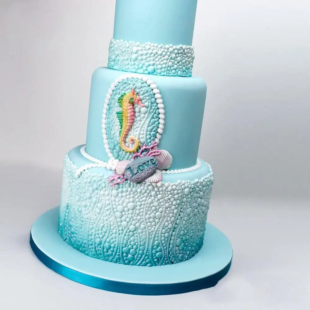 Пузырей и жемчугом пресс-форм Fondant (сахарная) пресс-форма для литья под давлением