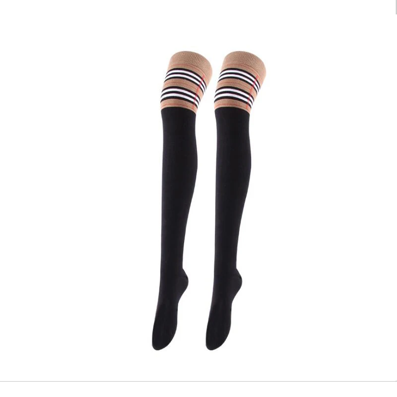 Женские длинные гольфы, толстые шерстяные носки, шерстяные вязаные носки, носки до колена, чулки до бедра, длинные носки, модные сексуальные - Цвет: Khaki
