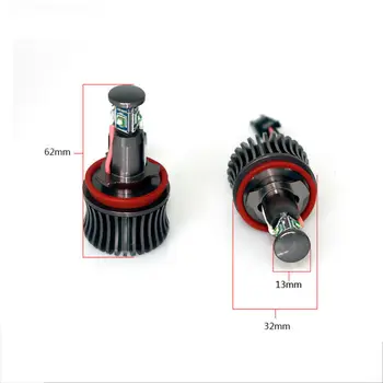

For BMW E60 E61 E90 E92 X5 Angel Eye Bulbs 2pcs Aluminum H8 40W LED Light