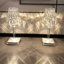 Lampe de chevet en diamant avec batterie Rechargeable, ambiance romantique et luxueuse, idéal pour une Table de chevet ou une chambre à coucher
