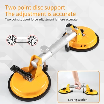 

Tiles Mirror Hand Tools Portable Puller Gripper Double Handle Easy Use Dent Glass Lifter Home For Moving Heavy Duty Suction Cup