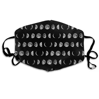 

NiYoung Women Men Teens Washable Reusable Face Masks with Elastic Ear Loop, Anti Dust Pollution Face Mask (Moon Phases)
