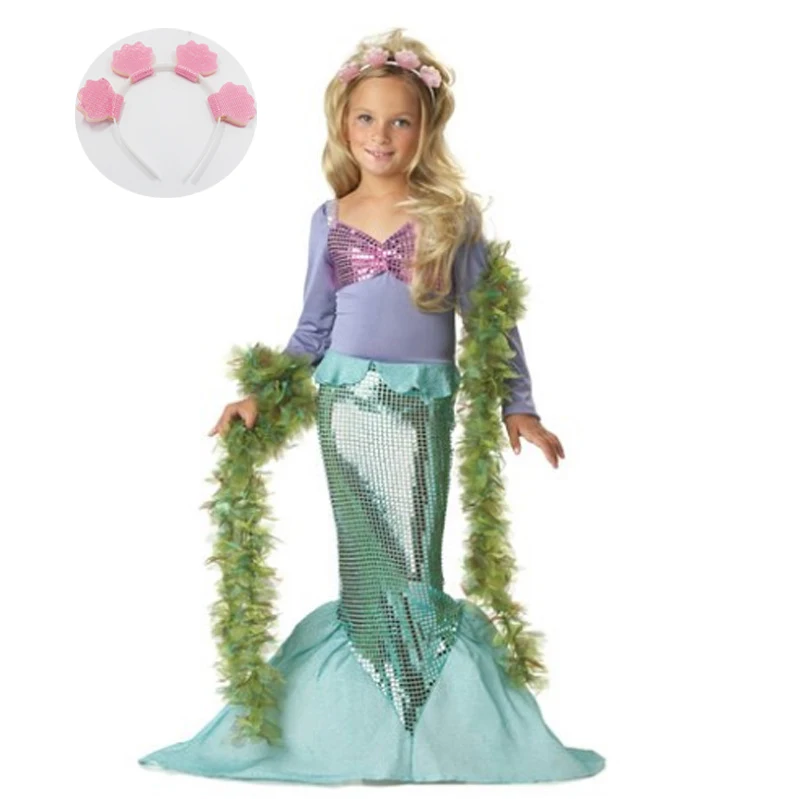 

Children New Arrivals Toddler Kids Christmas Mermaid Dresses Halloween Little Mermaid Costume for Girls