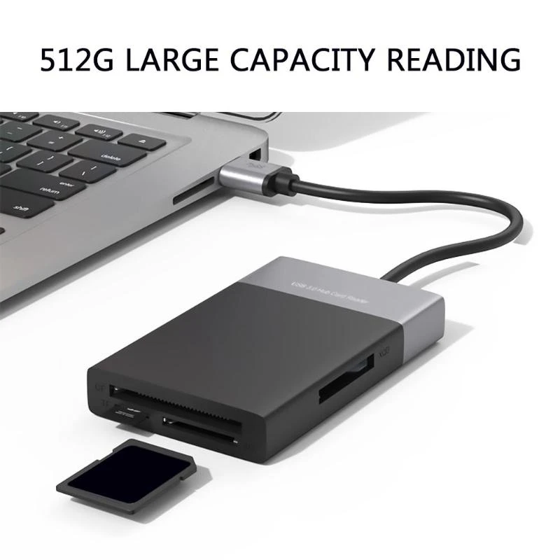 HOT-USB 3,0-XQD многофункциональный сплиттер TF высокоскоростной считыватель карт памяти ABS и корпус из алюминиевого сплава ПВХ провод 2 порта H