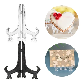 

10PCS 10cm Adjustable Folding Display Stand Rack for Decorative Plate Book Picture Photo Frame Desk Table Displaying Holder