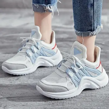 

Summer Sneakers Women Trainers Vulcanize Shoes Mesh Tenis Feminino White Platform Sneakers Wedges Buty Damskie Zapatillas Mujer