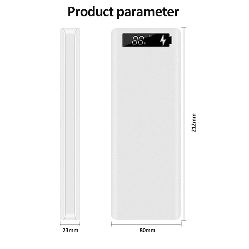 18650 Battery Storage Box Power Bank Case 10*18650 PD QC3.0 Quick Charge