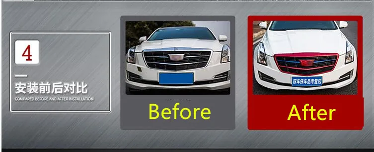 Углеродное волокно Красный Черный ABS гонки решетки украшены рамкой для Cadillac ATSL D3 17 18 ADA042
